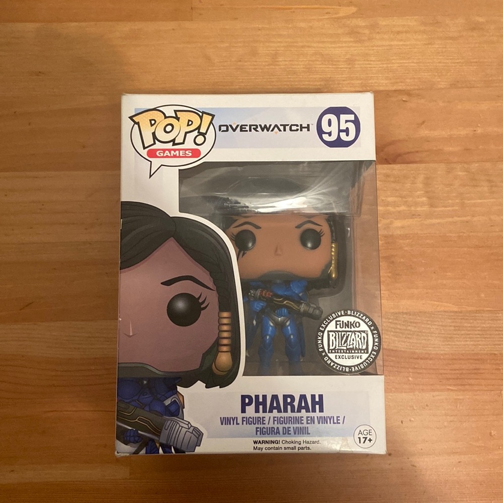 Funko POP Games Lot of 2 Pharah Overwatch Blizzard Exclusive #95 & OOB MEI #180